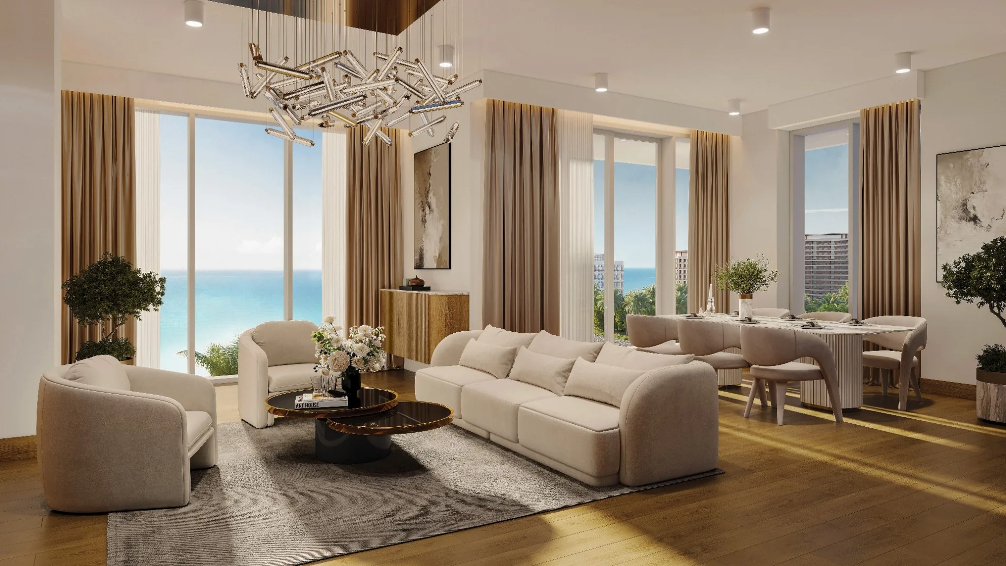 Warm open-plan residence at Lunaya Terraces